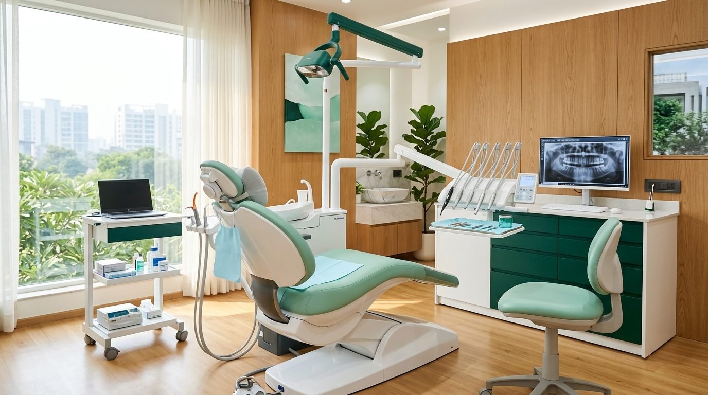 State of the art dental operatory and equipment at Meenakshi Dental Clinic Sector 83 Gurugram